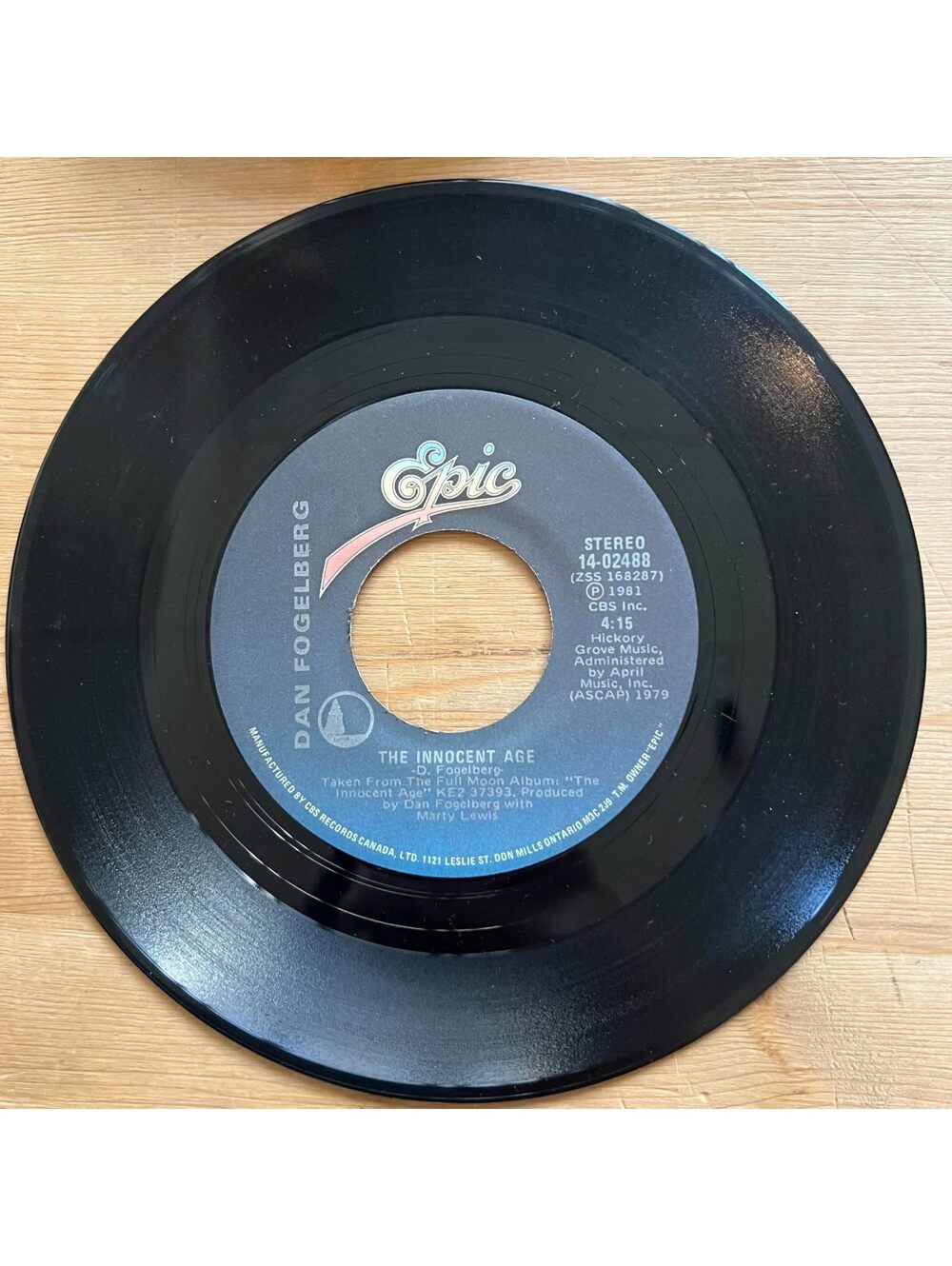 Dan Fogelberg - The Innocent Age/Hard to Say 45rpm VG+ R91